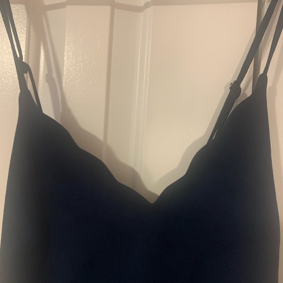 Gianni Bini Faux Suede Deep Blue Scalloped Dress - Picture 4 of 5